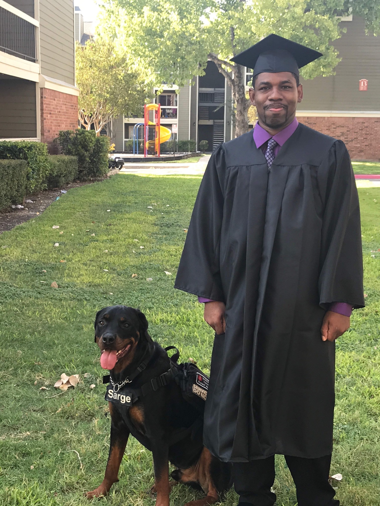 Jamaal working with dogs and clients 6