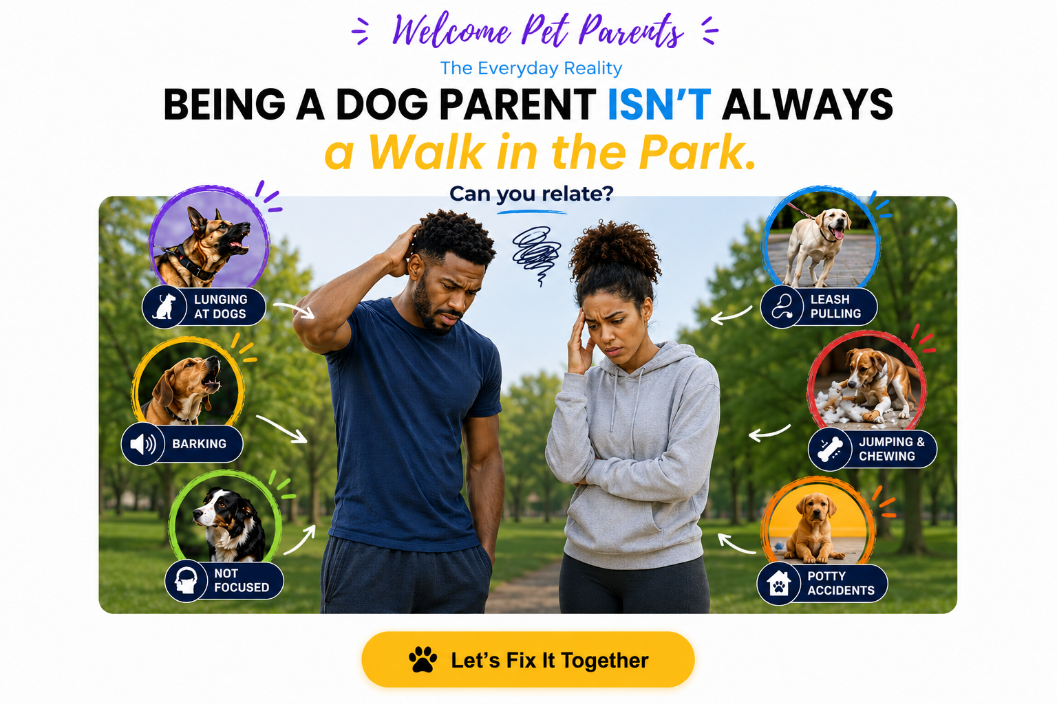 Welcome pet parents — common dog training challenges Jamaal helps you solve