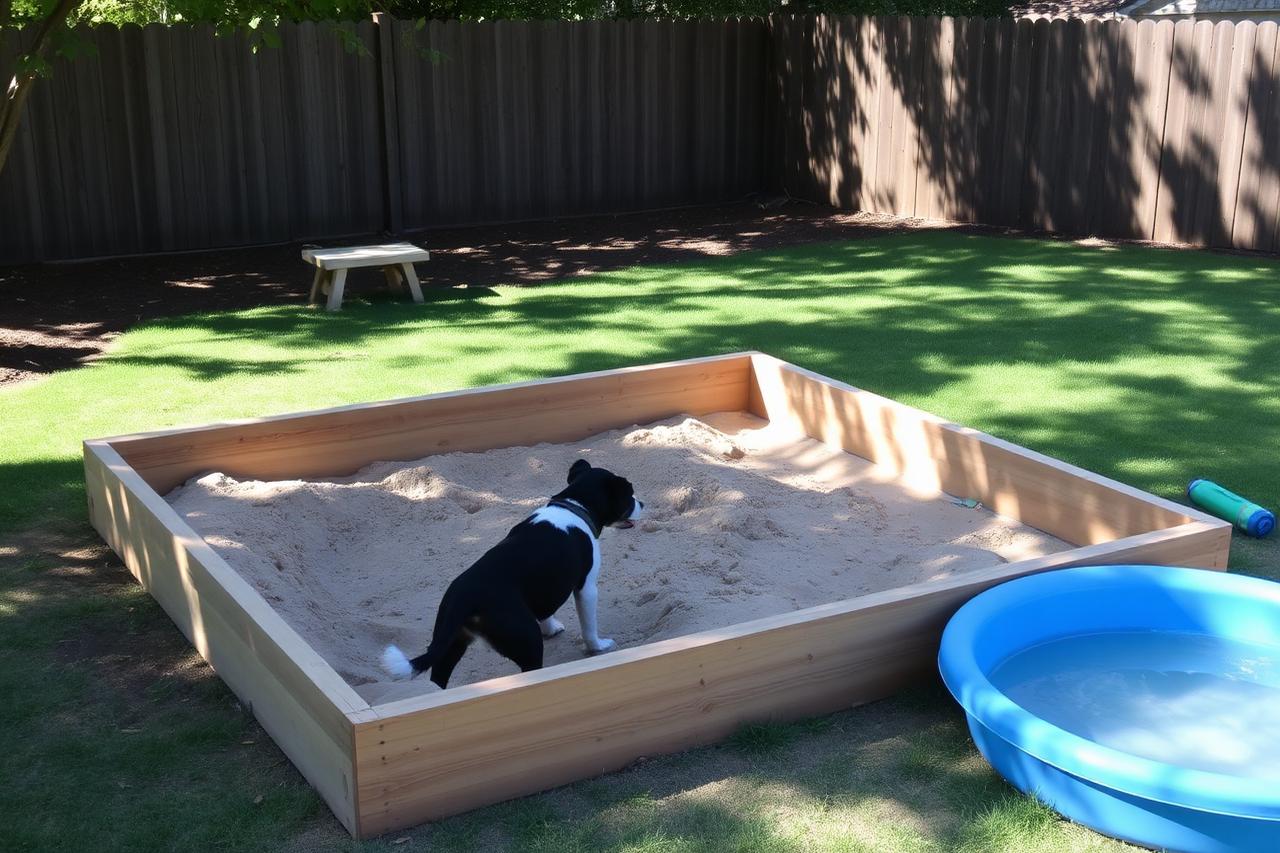 A rolled-up snuffle towel with kibble tucked into the folds on a backyard lawn